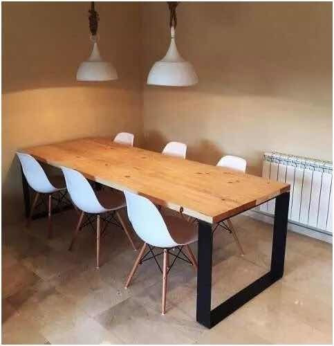 Mesa Industrial Deco Nórdico Bares Cervecería Madera Maciza