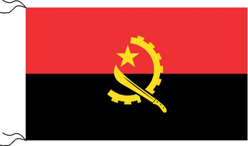 Bandera De Angola Estampada De 150 X 90 Cm