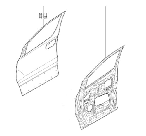 Puerta Delantera Derecha Original Hyundai H1 2007 2021