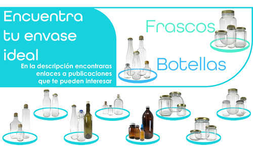 Mini Botella Vidrio 50ml (12 Piezas) Tapa Aluminio Bebidas