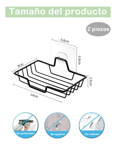 2 Piezas Jaboneras Para Baño, Porta Jabón, Adecuado Para