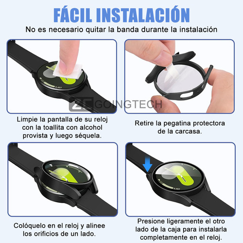 . 5pz Protector Funda Tpu For Samsung Galaxy Watch 7 Con