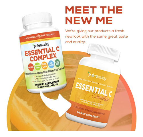 Paleovalley Essential C Complejo Vitamina C 56 Cápsulas