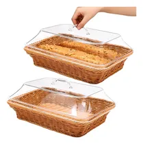 Comprar 2 Pcs Imitación Canastas De Pan De Ratán, Cestas De Pan De M