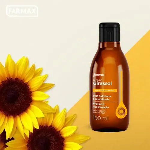 Óleo Corporal de Girassol Pele Hidratada e Revitalizada Farmax 100ml ...