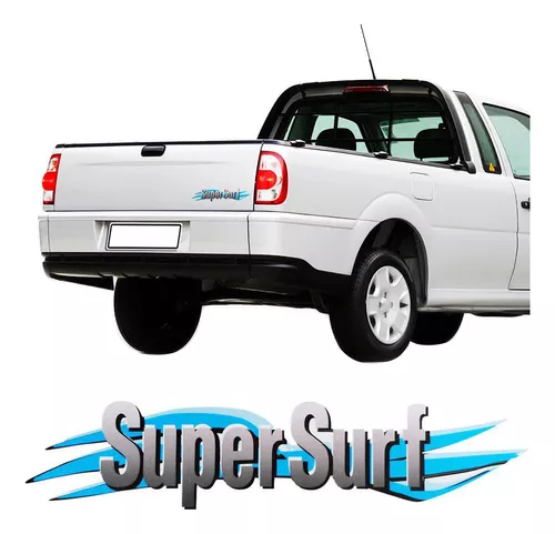 Emblema Adesivo Super Surf Saveiro Parati Gol 03/08 Cinza