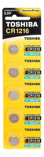 Kit X 5 Pilas Toshiba Cr1216 3v Lithium X1 - Electroimporta-