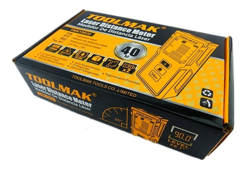 Medidor De Distancia Láser 40 Metros Toolmak Tmk19930