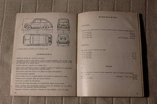 Fiat 600e 1964/5 Manual De Uso Y Manutencion (Usado)