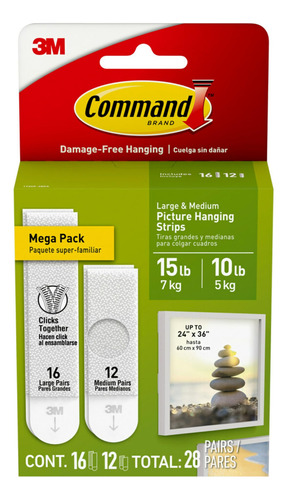 Command Tiras Para Colgar Cuadros Medianas Y Grandes, Colgad