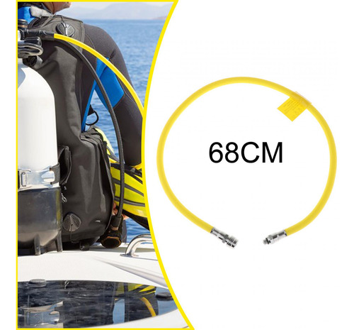 Manguera Lp De Baja Presión Para Buceo, 68cm Amarillo
