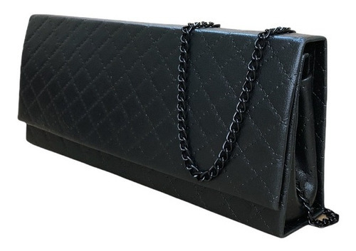 Bolsa Carteira De Mão Clutch Madrinha Casamento Formatura Cor Preto Matelasse