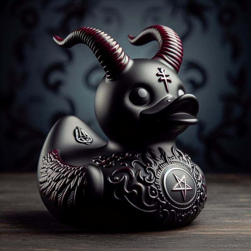 Patos De Resina De Pato Goth Para Halloween, Novedoso Cuern