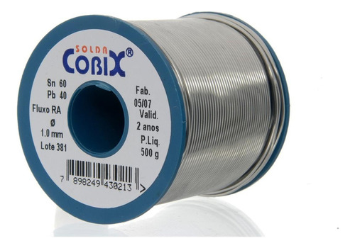 Solda Cobix Carretel 1,0mm Azul 500g  116