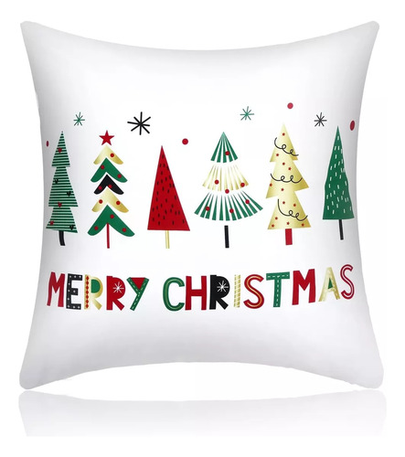 Funda De Almohada De Cojín Navidad Con Diseño Navideño 6pcs