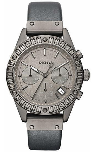 Reloj Dkny Leather Gray Bowery