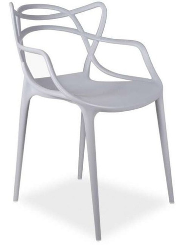Imagen 2 de 5 de Silla Comedor Plástico De Diseño Exteriores Apilable Master