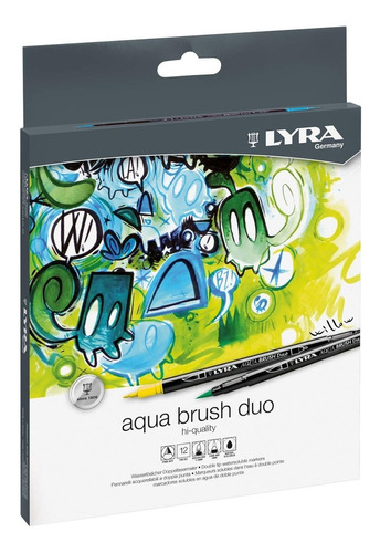 Marcadores Lyra Aqua Brush Duo X 12