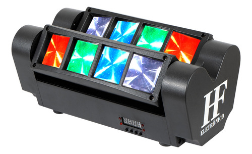 Refletor Mine Aranha Led Luz 8 Led Rgbw Hf 127/220v