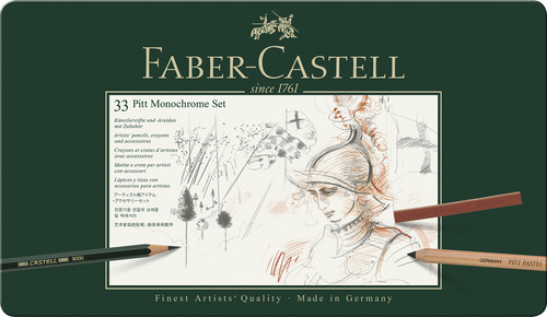 Pitt Monochrome Set X33 Lápices Y Tizas Faber-castell