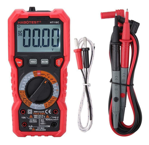 Ht118c Multímetro Digital De Mano Ac/dc Volt Amp Ohm Capacit