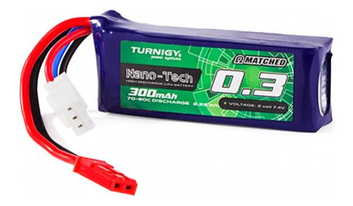 Batería Lipo 2s 7,4v 300mah 70c Turnigy Nano-tech Plus