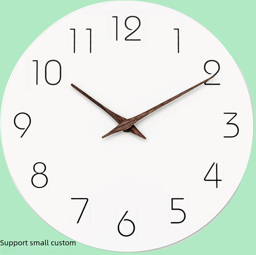 2 #10, Negro Liso, Reloj De Pared Moderno Con 10 Unidades Pa