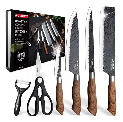 Set 6 Cuchillos Profesionales Juego Cocina Chef Asado