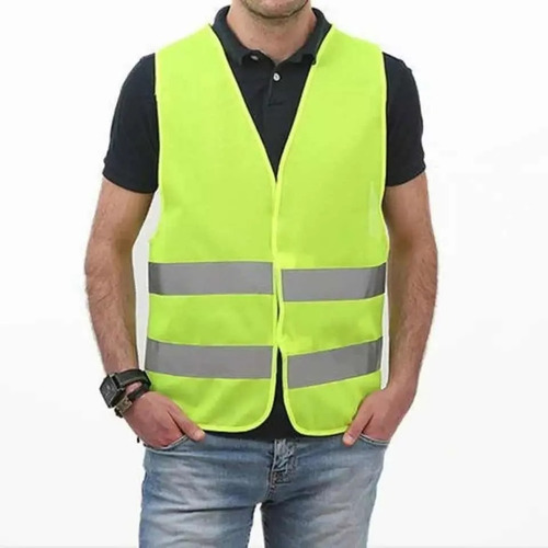 Imagen 3 de 7 de Pack 10 Chalecos Reflectante Seguridad Amarillo