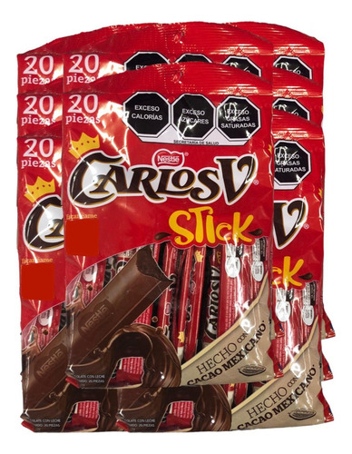 Chocolate Carlos V Stick 20pz