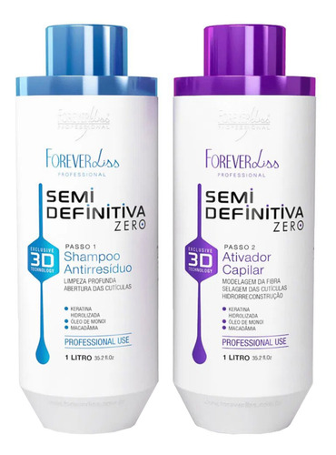 Shampoo 1l AntirresĂduo Semi Definitiva Zero 3d Forever Liss
