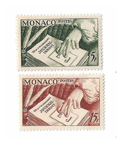 Mónaco 1953 Imprenta Nacional De Monaco Serie Mint 392/93