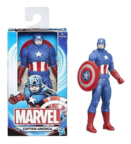 Boneco Capitão America 15cm - Basic Series - Hasbro - Marvel
