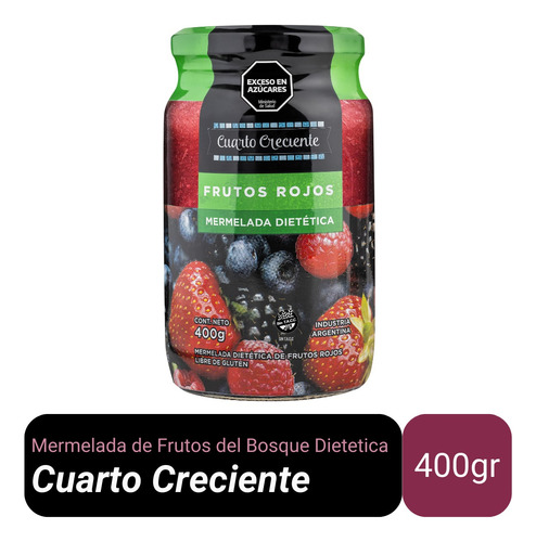 Mermelada Frutos Rojos Dietetica Cuarto Creciente X400g