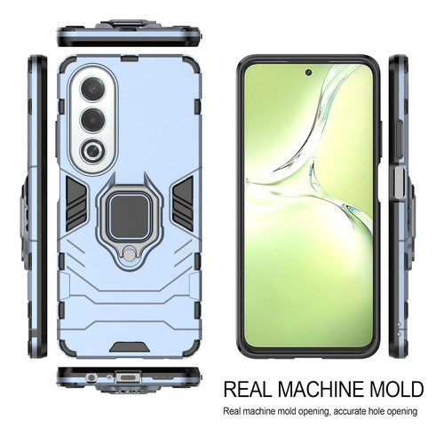 Funda Uso Rudo Carcasa Para Oppo A80 5g/a3 Pro/k12x 5g+mica Azul Oppo A80 5g / Oppo A3 Pro/oppo K12x 5g