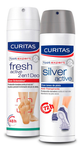 Kit Desodorantes Curitas Fresh Active +curitas Silver Active