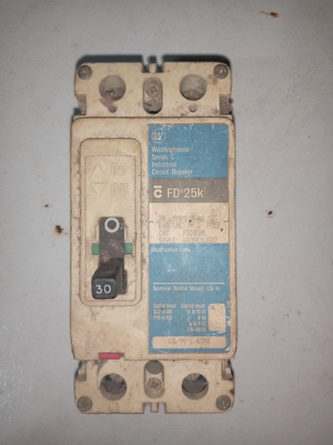 Breaker Fd 2x30 Amper 600 Voltios Westinghouse 