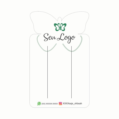 Tag Borboleta Laços Em Kraft Ou Color Plus 100 Pçs 12x7,5cm