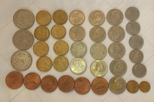 Lote De 37 Monedas Antiguas (1955 - 1990)