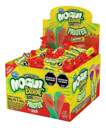 Caramelos Mogul Extreme Palotes De Sandia Caja X 70 Unidades