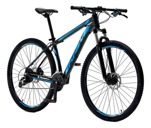 Bicicleta Aro 29 Krw Spot Alum Shimano Acera 27v Trava Sx13 Cor Preto/Azul