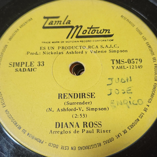 Simple Diana Ross Tamla Motown C5