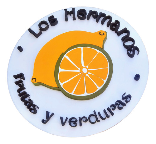Logo Circular Personalizado Comercial 50cm Pintado Personalizado