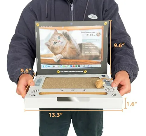 Rascador De Cartón 3 En 1 Para Gatos: Diviértete Con Tu Mini
