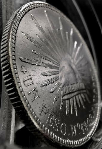 Moneda Un Peso Porfiriano Plata 1908 Mo Am