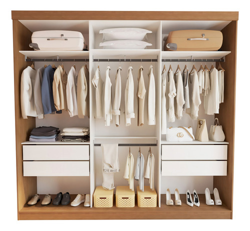 Closet Casal Sem Portas 4 Gavetas Paris