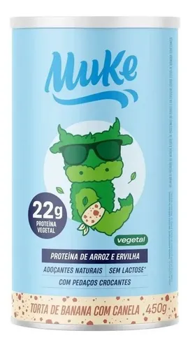 Proteína Vegetal Em Pó Muke Sabor Torta De Banana Com Cane
