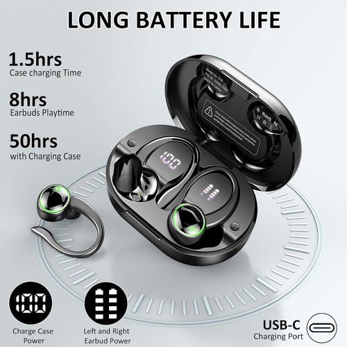Auriculares Inalámbricos Deportivos Bluetooth 5.3 - 50h De B
