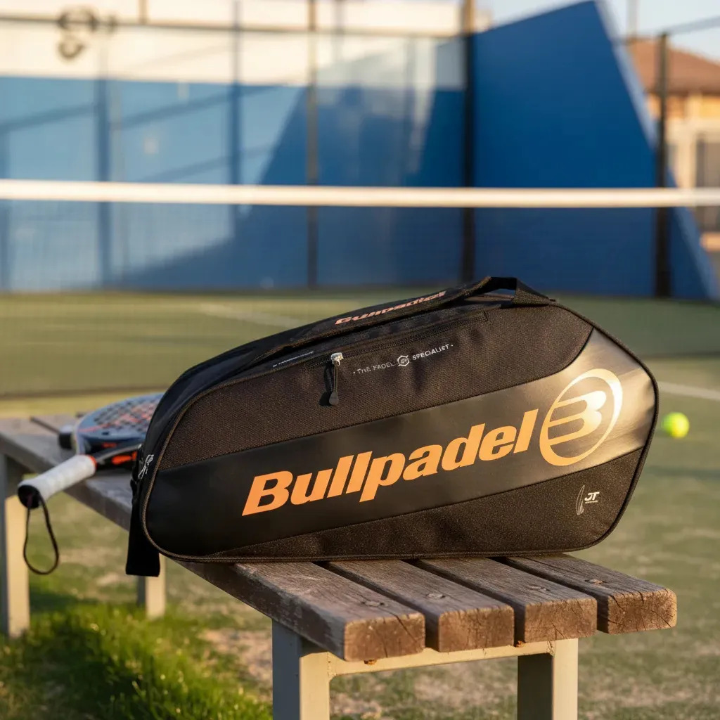 Bolso Paletero Bullpadel Bolsillos Porta Paletas Vertex Color Negro/dorado