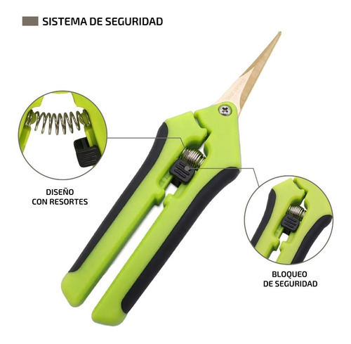 Imagen 3 de 6 de Tijeras De Podar Herramienta Para Jardin Profesional Y Recta